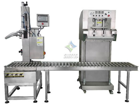 盒裝袋辣椒醬灌裝封口機,盒裝袋芝麻醬灌裝封口機